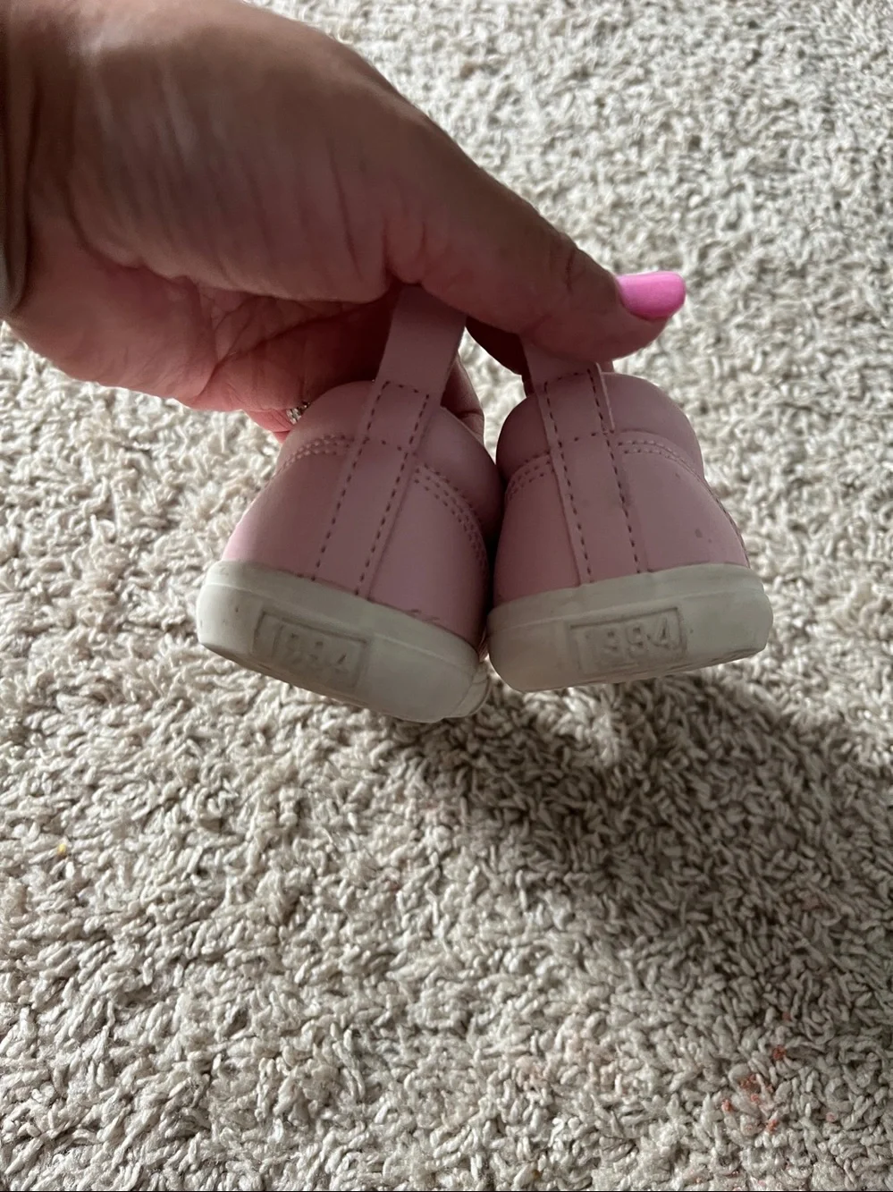 Old Navy Pink Glitter Heart Slip-On Sneakers